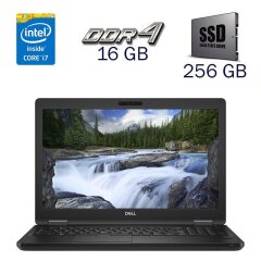 Ультрабук Dell Latitude 5590 / 15.6" (1920x1080) TN / Intel Core i7-8650U (4 (8) ядра по 1.9 - 4.2 GHz) / 16 GB DDR4 / 256 GB SSD / Intel UHD Graphics 620 / WebCam + Бездротова мишка