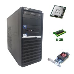 Компьютер Acer Veriton M290 Tower / Intel Core i3-2130 (2 ядра по 3.4 GHz) / 8 GB DDR3 / 500 GB HDD / Radeon HD 8490 1GB / DVD-RW