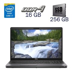 Ноутбук Б-клас Dell Latitude 5500 / 15.6" (1920x1080) IPS / Intel Core i7-8665U (4 (8) ядра по 1.9 - 4.8 GHz) / 16 GB DDR4 / 256 GB SSD / Intel UHD Graphics / WebCam + Бездротова мишка