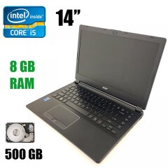 Ноутбук Acer TravelMate P446-M / 14" (1366x768) TN LED / Intel Core i5-5200U (2 (4) ядра по 2.2 - 2.7 GHz) / 8 GB DDR3 / 500 GB HDD / WebCam / USB 3.0 / HDMI / Windows 8