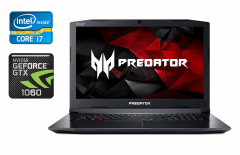 Игровой ноутбук Acer Predator PH 317-51 / 17.3" (1920x1080) IPS / Intel Core i7-7700HQ (4 (8) ядра по 2.8 - 3.8 GHz) / 32 GB DDR4 / 256 GB SSD + 1000 GB HDD / nVidia GeForce GTX 1060, 6 GB GDDR5, 192-bit / WebCam / Windows 10