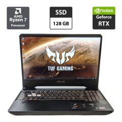 Игровой ноутбук Asus TUF Gaming FX505DV / 15.6" (1920x1080) IPS / AMD Ryzen 7 3750H (4 (8) ядра по 2.3 - 4.0 GHz) / 8 GB DDR4 / 128 GB SSD / nVidia GeForce RTX 2060, 6 GB GDDR6, 192-bit / WebCam