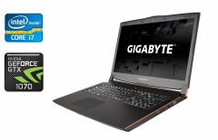 Игровой ноутбук Б-класс Gigabyte P57 / 17.3" (1920x1080) IPS / Intel Core i7-6700HQ (4 (8) ядра по 2.6 - 3.5 GHz) / 16 GB DDR4 / 512 GB SSD / nVidia GeForce GTX 1070, 8 GB GDDR5, 256-bit / WebCam / HDMI