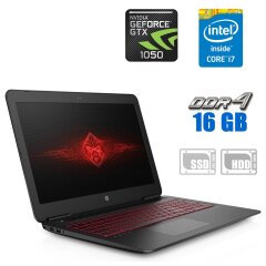 Игровой ноутбук HP Omen 17-w200 CTO / 15.6" (1920x1080) IPS / Intel Core i7-7700HQ (4 (8) ядра по 2.8 - 3.8 GHz) / 16 GB DDR4 / 128 GB SSD + 1000 GB HDD / nVidia GeForce GTX 1050, 2 GB GDDR5, 128-bit / WebCam