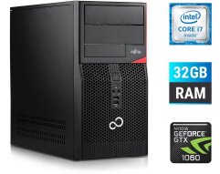 Игровой ПК Fujitsu Tower / Intel Core i7-6700 (4 (8) ядра по 3.4 - 4.0 GHz) / 32 GB DDR4 / 500 GB SSD / nVidia GeForce GTX 1060, 6 GB GDDR5, 192-bit + Windows 10 в подарок