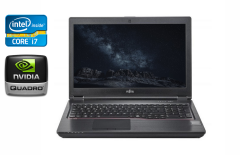 Мобільна робоча станція Б-клас Fujitsu Celsius H780 / 15.6" (1920x1080) IPS / Intel Core i7-8750H (6 (12) ядер по 2.2 - 4.1 GHz) / 16 GB DDR4 / 512 GB SSD / nVidia Quadro P600, 4 GB GDDR5, 128-bit / HDMI / VGA / USB Type-C