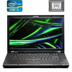 Ноутбук Б-клас Lenovo ThinkPad T520 / 15.6" (1366x768) TN / Intel Core i5-2410M (2 (4) ядра по 2.3 - 2.9 GHz) / 8 GB DDR3 / 120 GB SSD / Intel HD Graphics 3000 / WebCam / DisplayPort