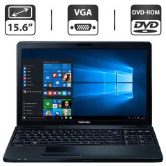 Ноутбук Б-класс Toshiba Satellite C660 / 15.6" (1366x768) TN / Intel Core i3-370M (2 (4) ядра по 2.4 GHz) / 4 GB DDR3 / 500 GB HDD / Intel HD Graphics / WebCam / VGA
