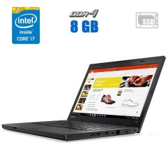 Ноутбук Lenovo ThinkPad L470 / 14" (1920x1080) IPS / Intel Core i7-6600U (2 (4) ядра по 2.6 - 3.4 GHz) / 8 GB DDR4 / 120 GB SSD / Intel HD Graphics 520 / WebCam