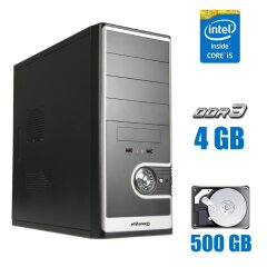 ПК Whitenergy Tower / Intel Core i5-3330 (4 ядра по 3.0 - 3.2 GHz) / 4 GB DDR3 / 500 GB HDD / Intel HD Graphics 2500 / 400W