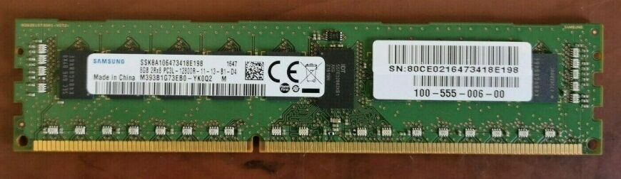 Серверна оперативна пам'ять Samsung 8GB 2Rx8 DDR3 ECC 1600Mhz