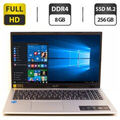 Ультрабук Acer Aspire 3 A315 / 15.6" (1920x1080) IPS / Intel Core i3-1115G4 (2 (4) ядра по 4.1 GHz) / 8 GB DDR4 / 256 GB SSD M.2 / Intel UHD Graphics / WebCam / HDMI