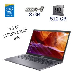 Ультрабук Asus VivoBook 15 R565J / 15.6" (1920x1080) IPS / Intel Core i5-1035G1 (4 (8) ядра по 1.0 - 3.6 GHz) / 8 GB DDR4 / 512 GB SSD NVME / WebCam / UHD-Graphics Intel Core 10 Generations / Windwos 10 PRO Lic