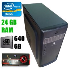 Vinga CS104B / Intel&reg; Xeon&reg; X5650 (6(12)ядер по 2.66 - 3.06GHz) / 24GB DDR3 / 640GB HDD / Radeon HD5850 1GB GDDR5 256 bit / QDION 500W Active PFC