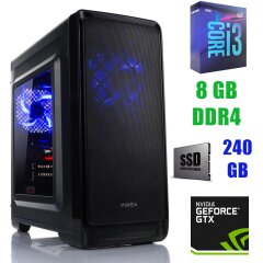 Vinga Tower / Intel Core i3-9100F (4 ядра по 3.60-4.20GHz) / 8 GB DDR4 / 240 GB SSD / nVidia GeForce GTX 1060 6 GB GDDR5 192bit