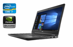 Мобильная рабочая станция Dell Precision 3520 / 15.6" (1920x1080) IPS / Intel Core i7-7820HQ (4 (8) ядра по 2.9 - 3.9 GHz) / 16 GB DDR4 / 512 GB SSD / nVidia Quadro M620, 2 GB GDDR5, 128-bit / WebCam / Windows 10