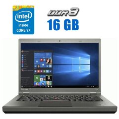 Ноутбук Lenovo ThinkPad T440p / 14" (1920x1080) IPS / Intel Core i7-4600M (2 (4) ядра по 2.9 - 3.6 GHz) / 16 GB DDR3 / 512 GB SSD / nVidia GeForce GT 730M, 1 GB DDR3, 64-bit / WebCam / Win 10 Pro
