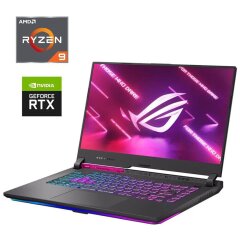 Ігровий ноутбук Asus ROG Strix G15 G513QM-HF144T / 15.6" (1920x1080) IPS / AMD Ryzen 9 5900HX (8 (16) ядер по 3.3 - 4.6 GHz) / 16 GB DDR4 / 512 GB SSD / nVidia GeForce RTX 3060, 6 GB GDDR6, 192-bit