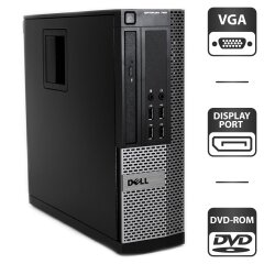 Компьютер Б-класс Dell OptiPlex 790 SFF / Intel Core i3-2120 (2 (4) ядра по 3.3 GHz) / 4 GB DDR3 / 250 GB HDD / Intel HD Graphics 2000 / DVD-ROM / VGA