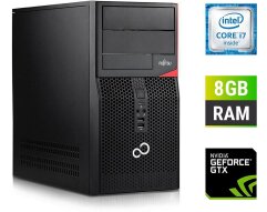 Игровой ПК Fujitsu Tower / Intel Core i7-6700 (4 (8) ядра по 3.4 - 4.0 GHz) / 8 GB DDR4 / 500 GB SSD / nVidia GeForce GTX 650, 1 GB GDDR5, 128-bit + Windows 10 в подарок
