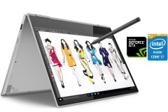 Ігровий ноутбук-трансформер Lenovo Yoga 730-15IKB / 15.6" (3840x2160) IPS Touch / Intel Core i7-8550U (4 (8) ядра по 1.8 - 4.0 GHz) / 16 GB DDR4 / 256 GB SSD / nVidia GeForce GTX 1050, 2 GB GDDR5, 128-bit / WebCam / Win 10 Home