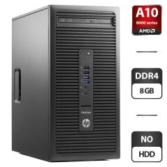 Комп'ютер HP EliteDesk 705 G3 Tower / AMD Pro A10-8770 (4 ядра по 3.5 - 3.8 GHz) / 8 GB DDR4 / NO HDD / AMD Radeon R7 Graphics / DVD-ROM / 240W