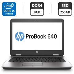 Ноутбук HP ProBook 640 G2 / 14" (1920x1080) TN / Intel Core i5-6200U (2 (4) ядра по 2.3 - 2.8 GHz) / 8 GB DDR4 / 256 GB SSD / Intel HD Graphics 520 / WebCam / АКБ не держит