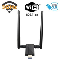 Wi-Fi адаптер 1200Mpbs / 802.11 a, b, g, n, ac / 2.4GHz+5GHz / USB 3.0 / две антены
