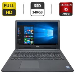 Ноутбук Б-класс Dell Inspiron 15 3576 / 15.6" (1920x1080) TN / Intel Core i3-7020U (2 (4) ядра по 2.3 GHz) / 8 GB DDR4 / 240 GB SSD / AMD Radeon R5 M435, 2 GB GDDR5, 64-bit / WebCam / DVD-ROM