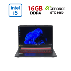 Игровой ноутбук Б-класс Acer Nitro 5 AN517-51-571H / 17.3" (1920x1080) IPS / Intel Core i5-9300H (4 (8) ядра по 2.4 - 4.1 GHz) / 16 GB DDR4 / 480 GB SSD / nVidia GeForce GTX 1650, 4 GB GDDR5, 128-bit / WebCam