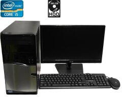 Комплект ПК: Asus Tower / Intel Core i5-2400 (4 ядра по 3.1 - 3.4 GHz) / 6 GB DDR3 / 500 GB HDD / Intel HD Graphics 2000 / DVD-RW + Монитор Б-класс LG Flatron 19EN33S-B / 18.5" (1366x768) TN / VGA + мышь и клавиатура NEW и кабели