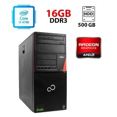 Комп'ютер Fujitsu Esprimo P920 Tower / Intel Core i7-4790 (4 (8) ядра по 3.6 - 4.0 GHz) / 16 GB DDR3 / 500 GB HDD / AMD Radeon HD 6450, 1 GB DDR2, 64-bit