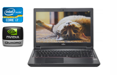 Мобильная рабочая станция Б-класс Fujitsu Celsius H780 / 15.6" (1920x1080) IPS / Intel Core i7-8750H (6 (12) ядер по 2.2 - 4.1 GHz) / 16 GB DDR4 / 512 GB SSD / nVidia Quadro P600, 4 GB GDDR5, 128-bit / HDMI / USB Type-C / VGA / WebCam