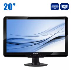 Монитор Philips E-line 202EL2SB / 20" (1600x900) TN / VGA, DVI / VESA 100x100