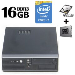 MSI SFF / Intel&reg; Core&trade; i7-2600 (4 (8) ядра по 3.40 - 3.80 GHz) / 16 GB DDR3 / 500 GB HDD+120 GB SSD NEW / USB 3.0, SATA 3.0, PCI Express 3.0