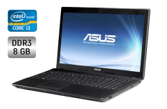 Ноутбук Asus X54C / 15.6" (1366x768) TN / Intel Core i3-2350M (2 (4) ядра по 2.3 GHz) / 8 GB DDR3 / 128 GB SSD / Intel HD Graphics 3000 / WebCam / DVD-RW
