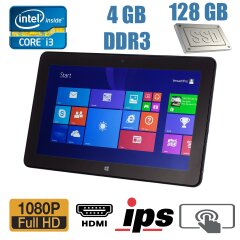 Планшет Dell Venue 11 Pro / 10.8', 1920x1080, IPS, Touch / Intel Core i3-4020Y (2 (4) ядра по 1.5GHz) / 4GB DDR3 / 128GB SSD M.2 / 3G modem / 8 Mpix + 2 Mpix cam / miniHDMI