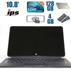 Планшет Dell Venue 11 Pro / 10.8', 1920x1080, IPS, Touch / Intel Core i5-4300Y (2 (4) ядра по 1.6-2.3GHz) / 4GB DDR3 / 128GB SSD M.2 / 8 Mpix + 2 Mpix cam / miniHDMI + оригинальная клавиатура