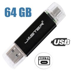 Флешка на 64GB с MicroUSB и USB портами
