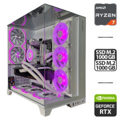 Сборка под заказ: новый компьютер GameMax Infinity Pro White Tower / AMD Ryzen 7 7700 (8 (12) ядер по 3.8 - 5.3 GHz) / 32 GB DDR5 / 500 GB SSD M.2 + 1000 GB SSD M.2 / nVidia GeForce RTX 4070 Super, 12 GB GDDR6X, 192-bit / 750W