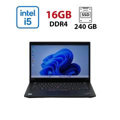Ультрабук Б-класс Lenovo ThinkPad X390 / 13.3" (1920x1080) IPS Touch / Intel Core i5-8365U (4 (8) ядра по 1.6 - 4.1 GHz) / 16 GB DDR4 / 240 GB SSD / Intel UHD Graphics / WebCam