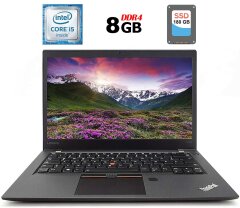 Ультрабук Lenovo ThinkPad T470s / 14" (1920x1080) IPS / Intel Core i5-6300U (2 (4) ядра 2.4 - 3.0 GHz) / 8 GB DDR4 / 180 GB SSD / Intel HD Graphics 520 / WebCam / USB 3.1 / Fingerprint / HDMI / Дві батареї