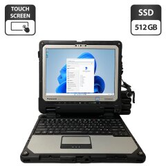 Защищенный планшет Panasonic Toughbook CF-33 / 12" (2160x1440) IPS Touch / Intel Core i5-7300U (2 (4) ядра по 2.6 - 3.5 GHz) / 16 GB DDR3 / 512 GB SSD / Intel HD Graphics 620 / WebCam / Стилус / Два АКБ / Док-станция