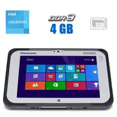Защищенный планшет Panasonic Toughpad FZ-M1 / 7" (1280x800) TN Touch / Intel Celeron N2807 (2 ядра по 1.58 - 2.16 GHz) / 4 GB DDR3 / 128 GB SSD / Intel HD Graphics / WebCam / IP65 