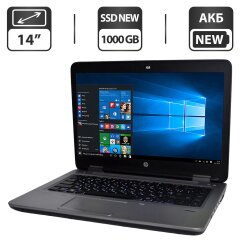 Ноутбук HP ProBook 645 G3 / 14" (1366x768) TN / AMD A10-8730B (4 ядра по 2.4 - 3.3 GHz) / 16 GB DDR4 / 1000 GB SSD / AMD Radeon R5 Graphics / WebCam / АКБ / Windows 10 Pro