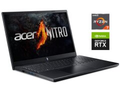 Игровой ноутбук Acer Nitro V15 ANV15-41 / 15.6" (1920x1080) IPS / AMD Ryzen 7 7735HS (8 (16) ядер по 3.2&nbsp;- 4.75&nbsp;GHz) / 16 GB DDR5 / 512 GB SSD NVMe / nVidia GeForce RTX 4050, 6 GB GDDR6, 96-bit / WebCam