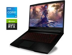 Новый игровой ноутбук MSI GF63 Thin 11UC-1276US / 15.6" (1920x1080) IPS / Intel Core i5-11400H (6 (12) ядер по 2.2 - 4.5 GHz) / 16 GB DDR4 / 512 GB SSD / nVidia GeForce RTX 3050, 4 GB GDDR6, 128-bit / WebCam / Win 11 Home