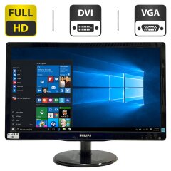 Монитор Б-класс Philips 226V / 22" (1920x1080) TN / DVI, VGA, Audio / VESA 100x100 + Кабель питания