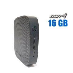 Неттоп HP t640 Thin Client USFF / AMD Ryzen R1505G (2 (4) ядра по 2.4 - 3.3 GHz) / 16 GB DDR4 / 256 GB SSD M.2 / AMD Picaso Graphics / 45W / Win 10 Pro