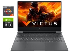 Игровой ноутбук HP Victus 16-s1023dx / 16.1" (1920x1080) IPS / AMD Ryzen 7 8845HS (8 (16) ядер по 3.8 - 5.1 GHz) / 16 GB DDR5 / 512 GB SSD NVMe / nVidia GeForce RTX 4070, 8 GB GDDR6, 128-bit / WebCam / Win 11
